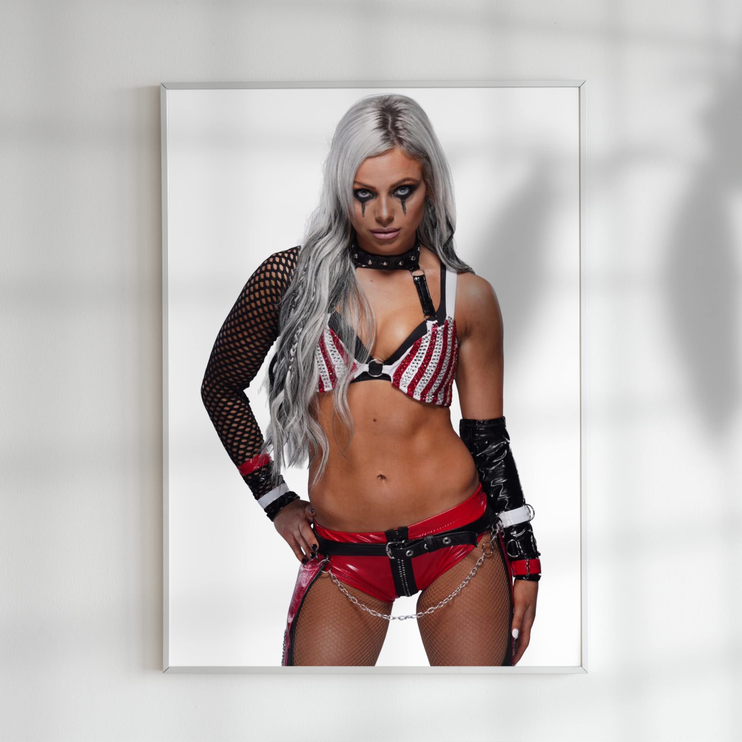 Wrestling poster, Liv Official Render, gym posters for room aesthetic, home gym art, wall decor for bedroom