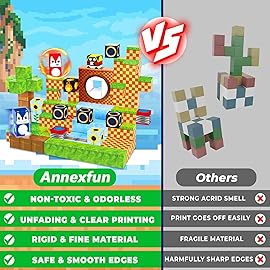 Annexfun Magnetic Blocks - 100PCS Building Blocks - Toys for Montessori Toddler Christmas Birthday Gifts - STEM Sensory Toys for 3 4 5 6 7 8 9 10 Year Old Boys and Girls