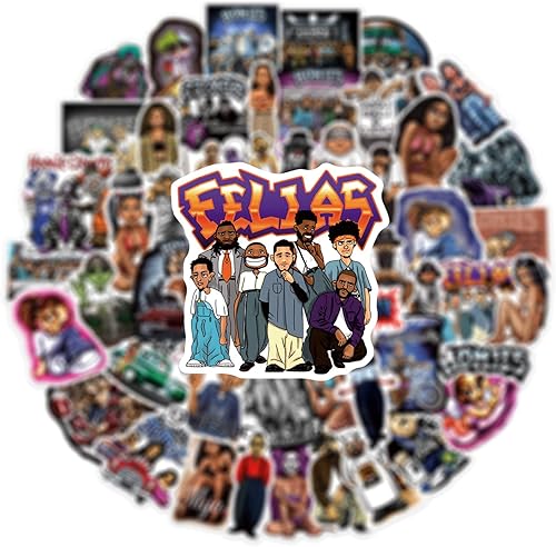 Miniatura 3 de Homies - 100 calcomanías de vinilo estético genial, graffiti chicano, hip hop, frasco de agua, botella de agua, auto, motocicleta, patineta,