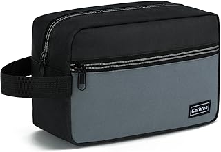 Neceser de viaje - Bolsa de viaje pequeña para artículos de tocador, accesorios, regalos, Negro, M, Minimalista