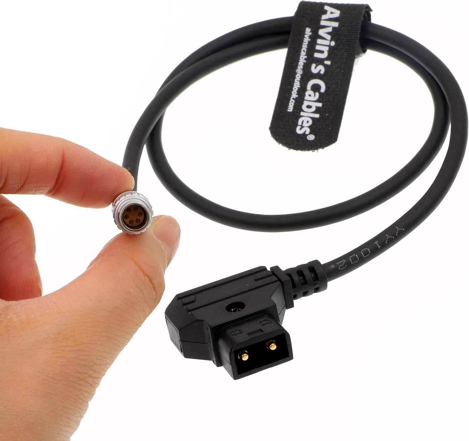 Alvin's Cables Motor Power Cable for DJI Follow Focus System Right Angle 6 Pin Male to D-Tap 60cm