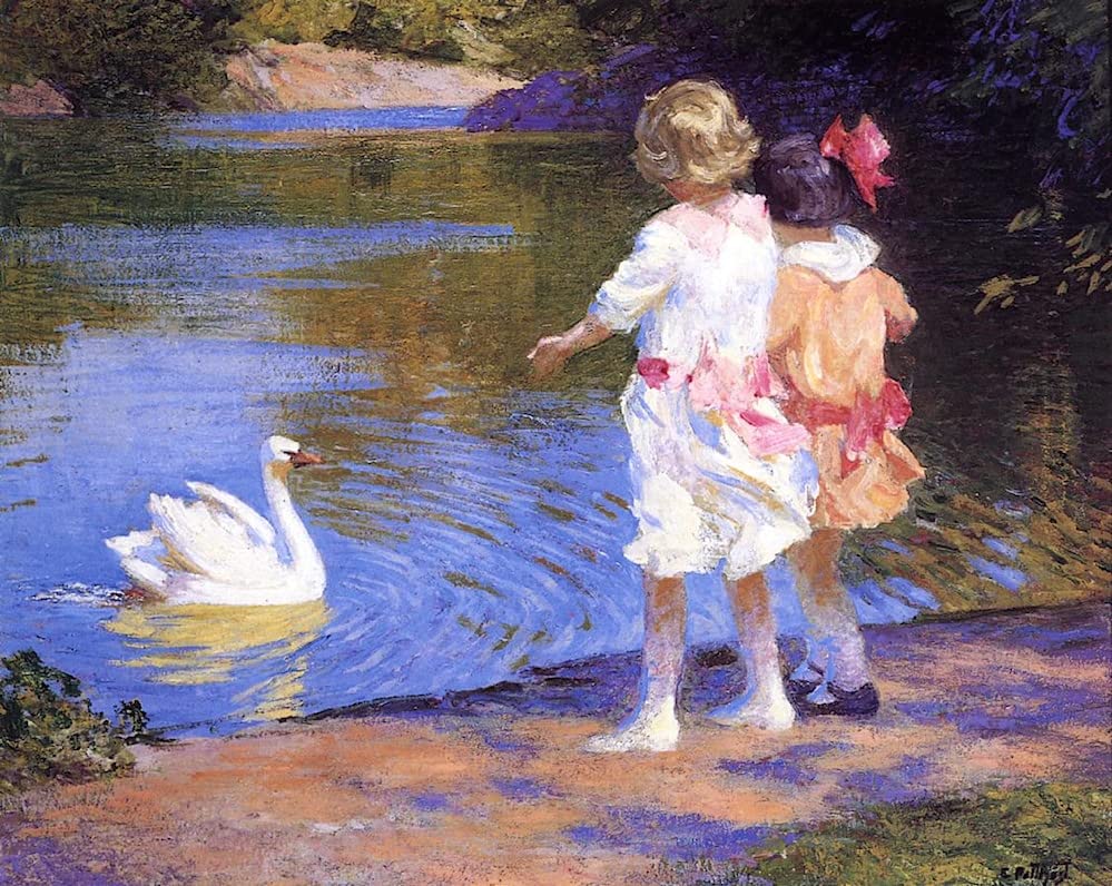 Posters et art pour décoration chambre avec le tableau le Cygne d'Edward Potthast
