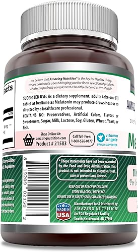 Miniatura 3 de Amazing Formulas Suplemento de melatonina  10 mg por porción  250 tabletas  Sin OMG  Sin gluten  Fabricado en Estados Unidos