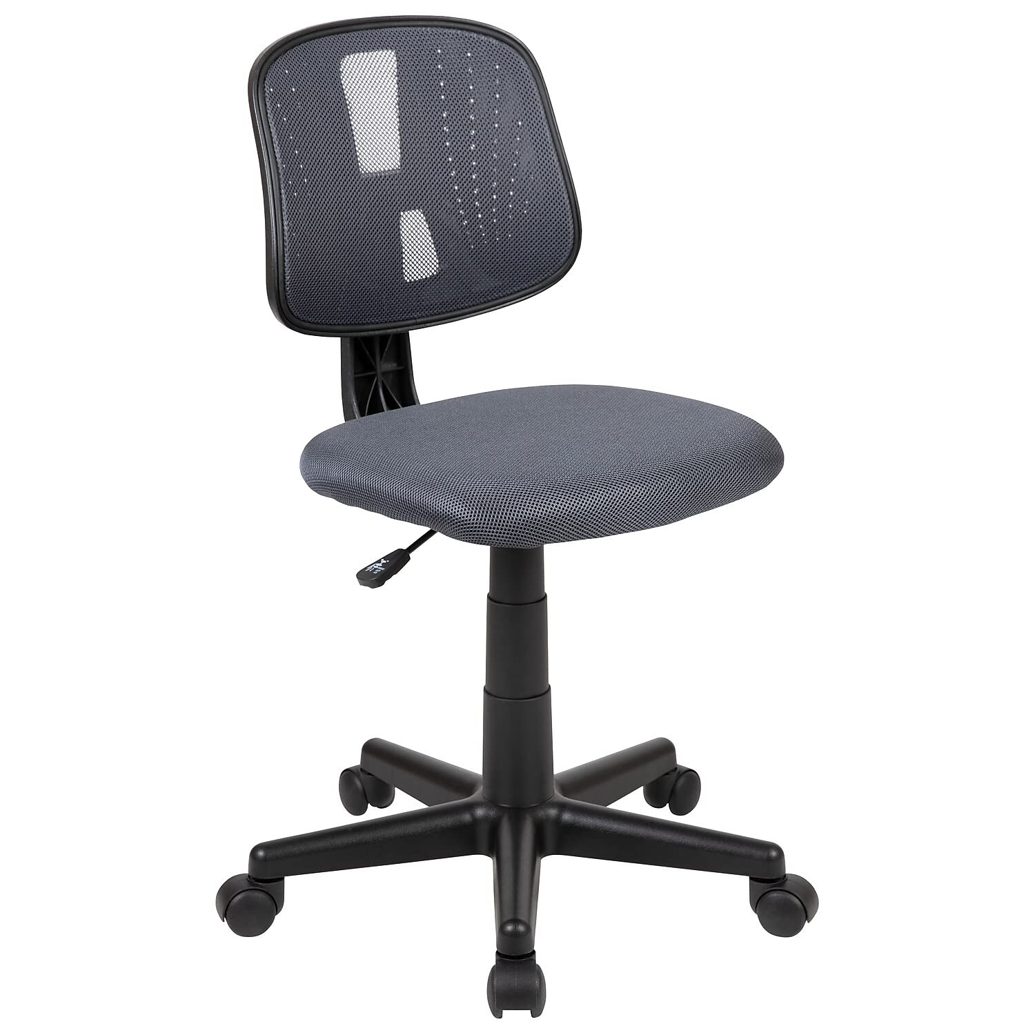 Flash Furniture Flash Fundamentals Mid-Back Gray Mesh Swivel Task Office Chair with Pivot Back