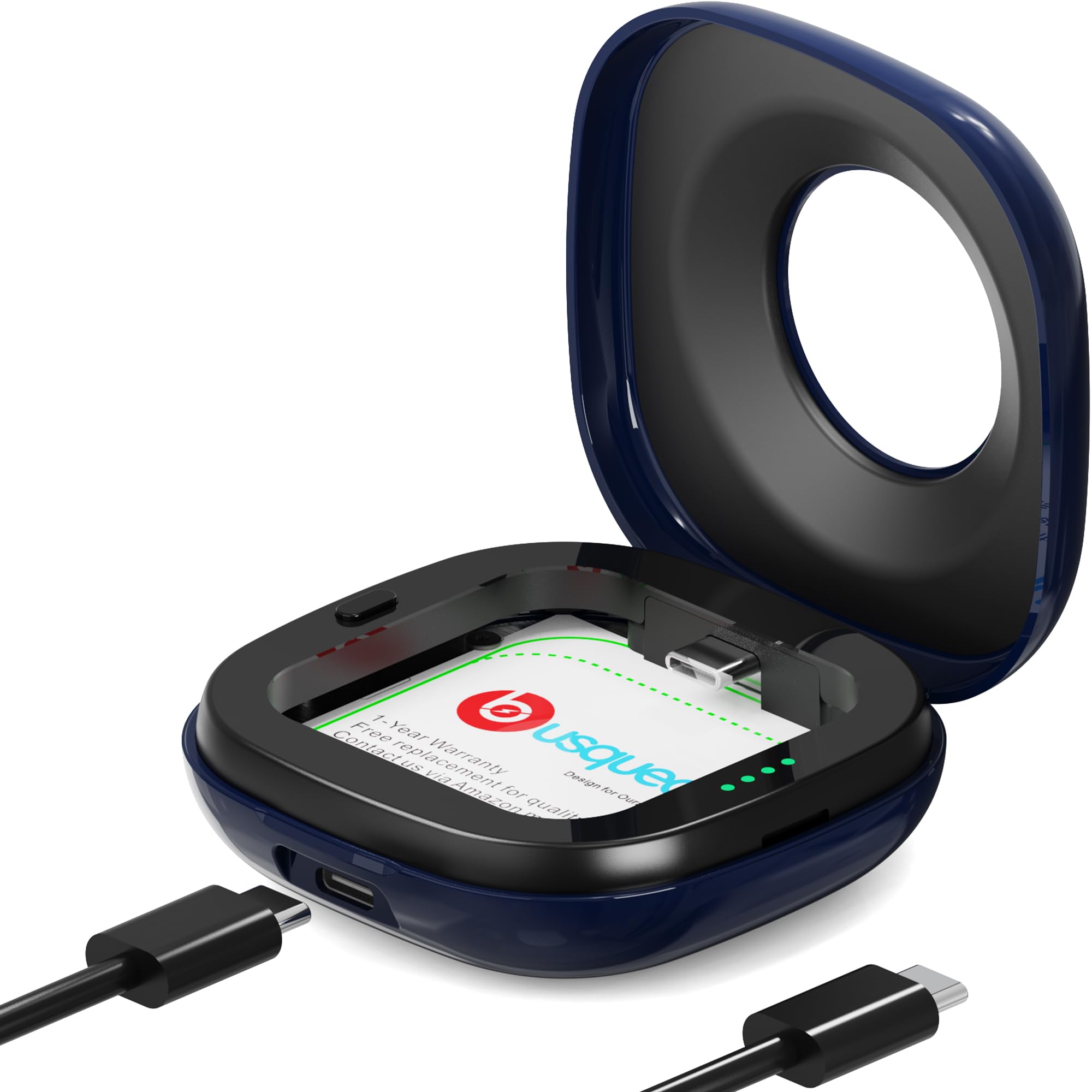 Portable Charging Case Compatible with Oura Ring 5 Charger, Fits All-Sized Ring Gen 5, 2000mAh Up to 10 Ring Charges,Black Wireless Travel Case(Official Charger NOT Included) (Midnight Blue)