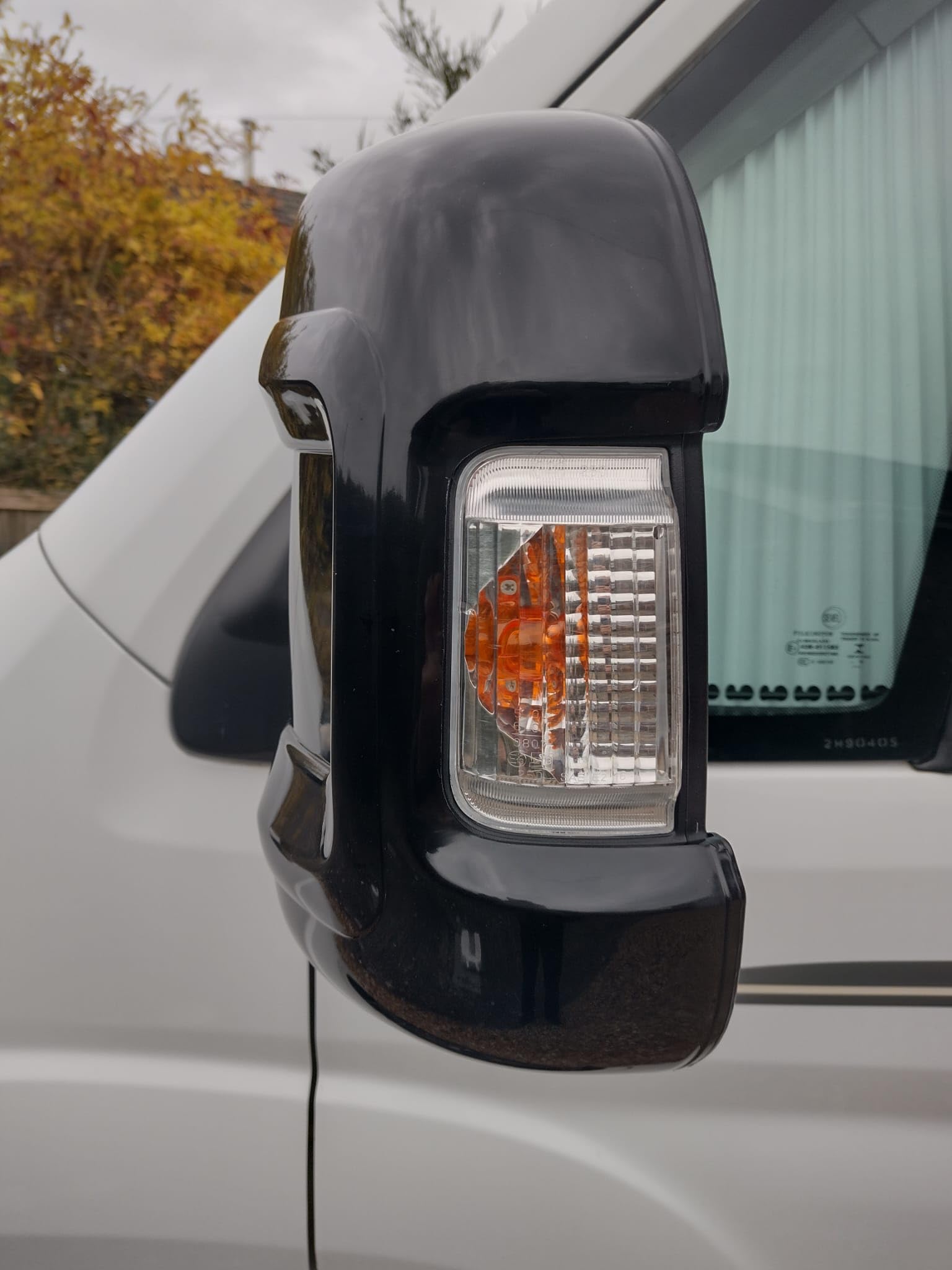 Protections pour rétroviseurs de camping-car 2007-2024 Ducato Boxer Relay à bras long - Paire noire