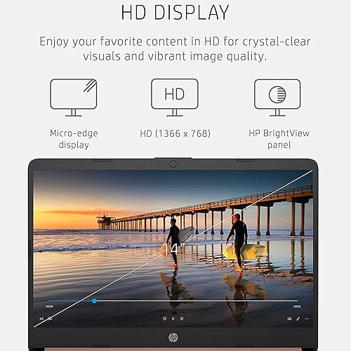 Miniatura 5 de HP Laptop Stream HD de 14 pulgadas, procesador Intel Celeron, memoria de 4 GB, eMMC de 64 GB, carga rápida, HDMI, batería de hasta 11 horas de