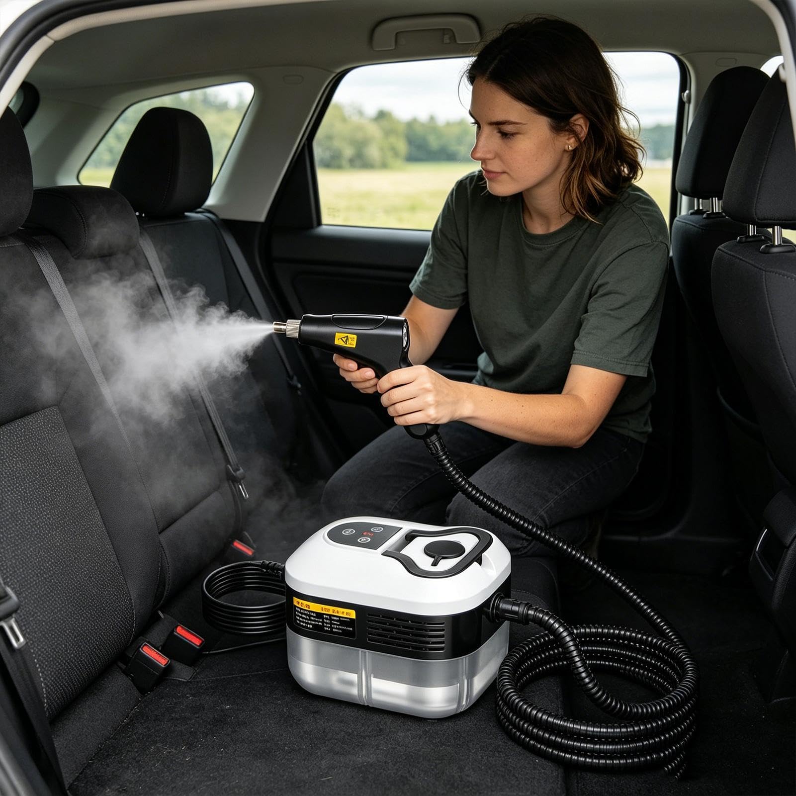 Limpiador A Vapor De Mano 2500W Portátil De Alta Temperatura | Limpiador A Vapor Para Toda La Limpieza Del Hogar Para Azulejos Juntas Suelo Ventanas Tapicería Sofá Alfombra Detallado De