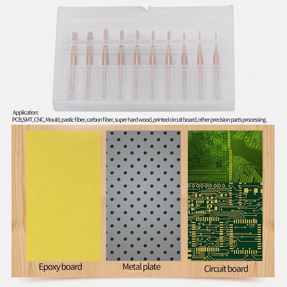 10pcs 5mm HRC58 3 Flutes End Mill Cutter Tungsten Carbide CNC Milling Cutter Tool