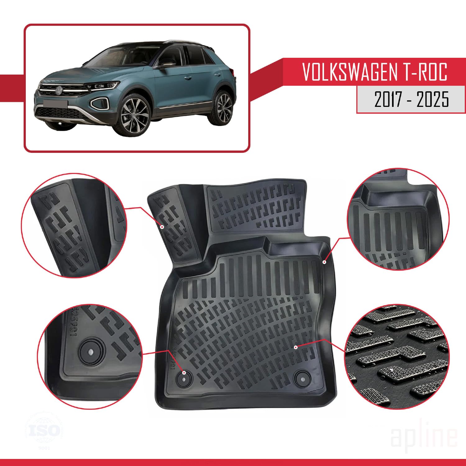 Bburago 1:43 Volkswagen VW T-Roc Anno di costruzione 2021 blu metallico