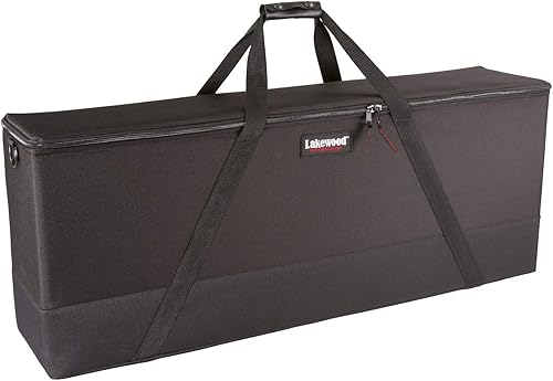 Lakewood Arco duro de lado blando 41" doble arco caso W ruedas Combo - Negro