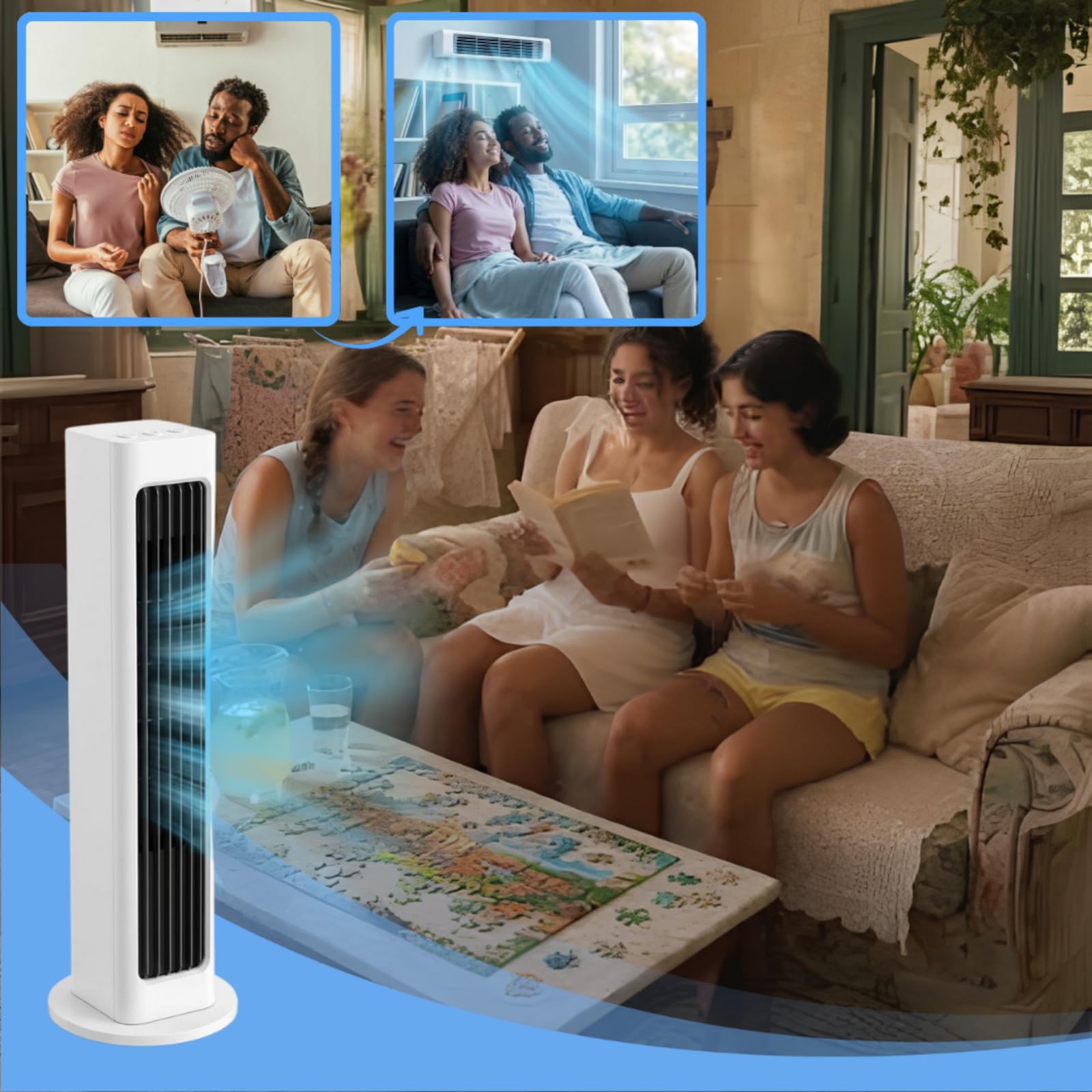 Polarbreeze-Qinux Polar Breeze Portable Air Conditioner Original,Tragbare Mini Klimaanlage,Mobiler Luftkühler mit Wandmontage,kompakte Kühlgerät mit hoher Windgeschwindigkeit