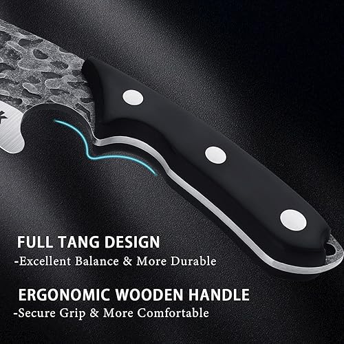 Miniatura 8 de Huusk Cuchillos coleccionables Cuchillo de carne y cuchillo de chef Huusk con funda de cuero y caja de regalo