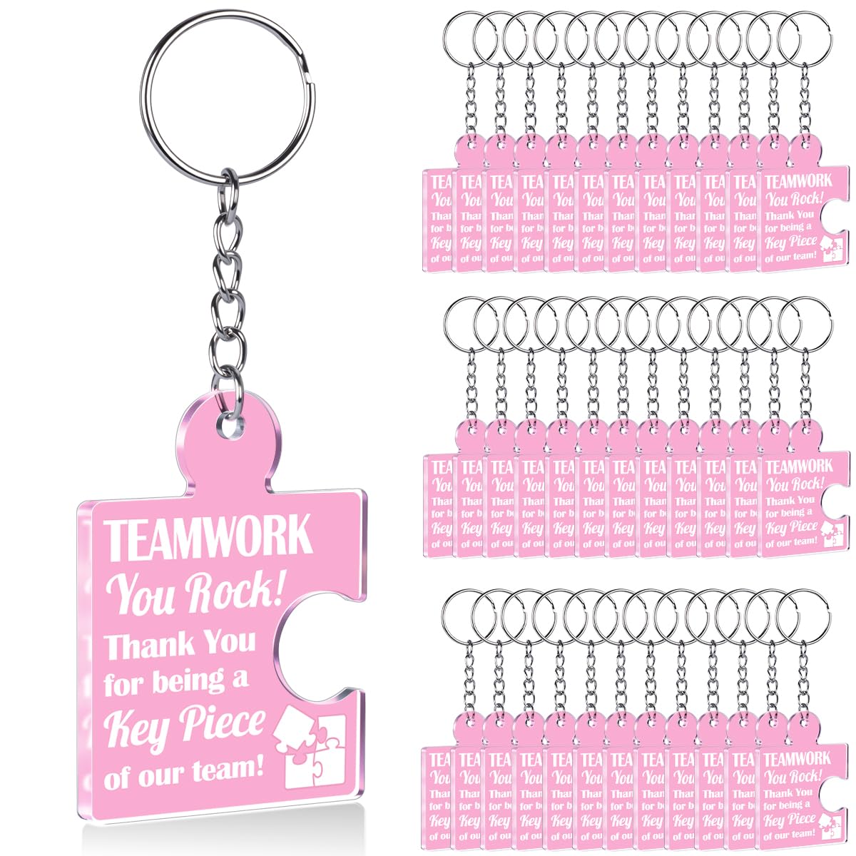 Team Appreciation Gifts Bulk Thank You Keychains for Coworkers