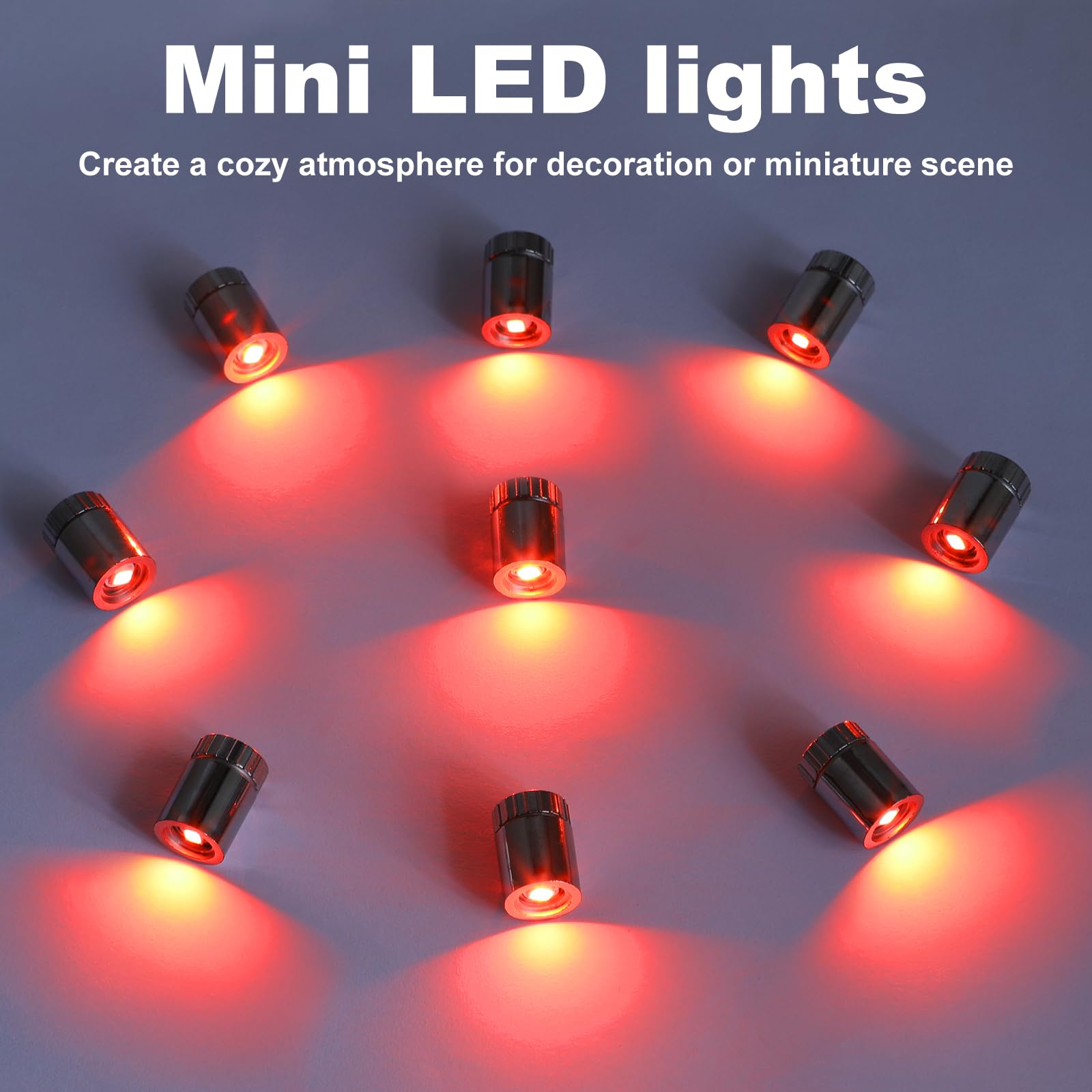 Pumwoy 20 Stuks Mini LED Licht, Mini-ledlampen voor Poppenhuizen, Miniatuur LED-verlichting Small-verlichting om zelf te maken, Miniatuurverlichting voor Poppenhuis Poppenhuisaccessoires (Koel Wit