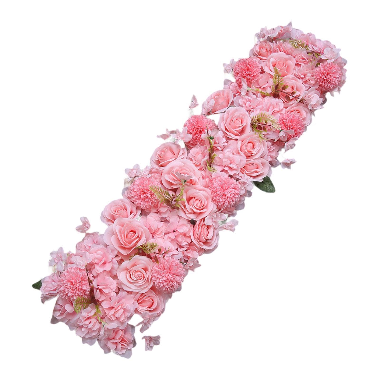 Arca di Fiori Artificiali per Porta, Fila di Fiori, Sfondo Floreale, Fila di Fiori 3D, Fiori di Seta per Matrimonio, Banchetto, Festa, Rosa