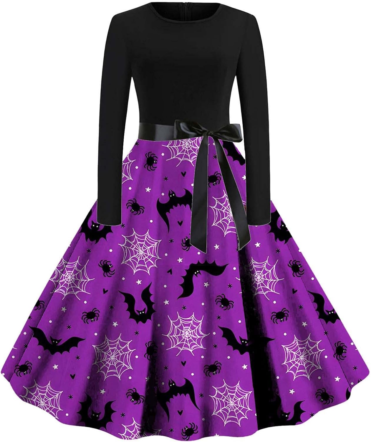 Robe Citrouille Femme Vintage Imprimé Dentelle Manches Courtes Grande Jupe Swing Chic Vêtements Deguisement Robe De Cocktail Pas Cher Longue Cocktail Robes De Soirée Robe Formelle(Jaune,XL