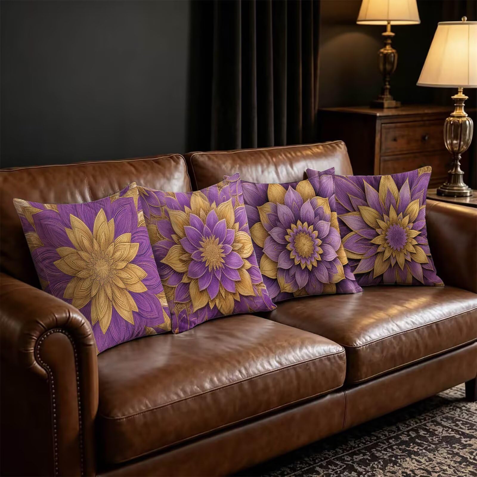 Kopfkissenbezug Yellowish Purple Outdoor 55x55cm Kissenbezug THDZ-2330