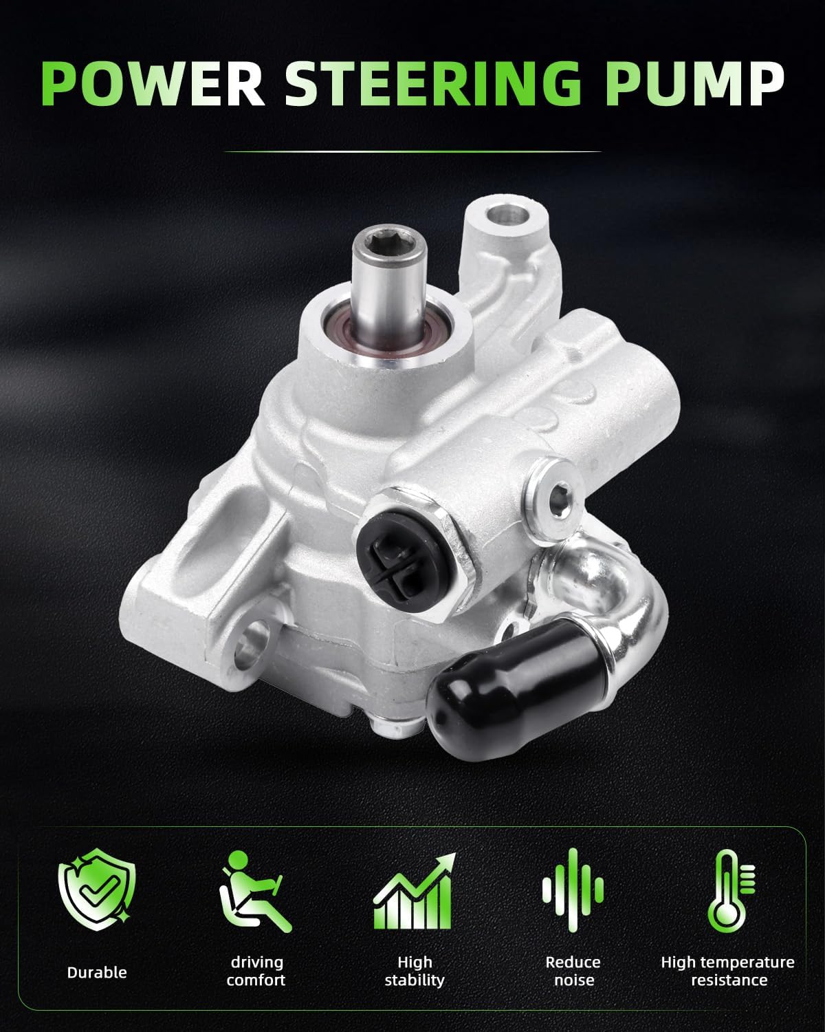 SCITOO Power Steering Pump Replacement for 2008-2015 for Buick Enclave, 2008-2010 for Chevrolet Captiva Sport, 2008-2009 for Chevrolet Equinox 20-2403 Power assist pump