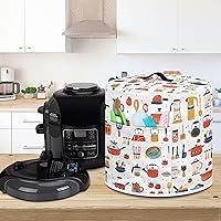 Vista 98 de Cubierta abstracta para freidora de aire con estampado de corazón, cubierta de olla a presión de 3 cuartos de galón, cubierta antipolvo para olla a