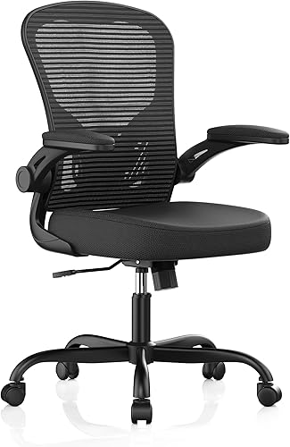 Miniatura 1 de Silla de oficina, sillas de escritorio ergonómicas de 330 libras de capacidad, silla de computadora de malla con respaldo alto con reposabrazos