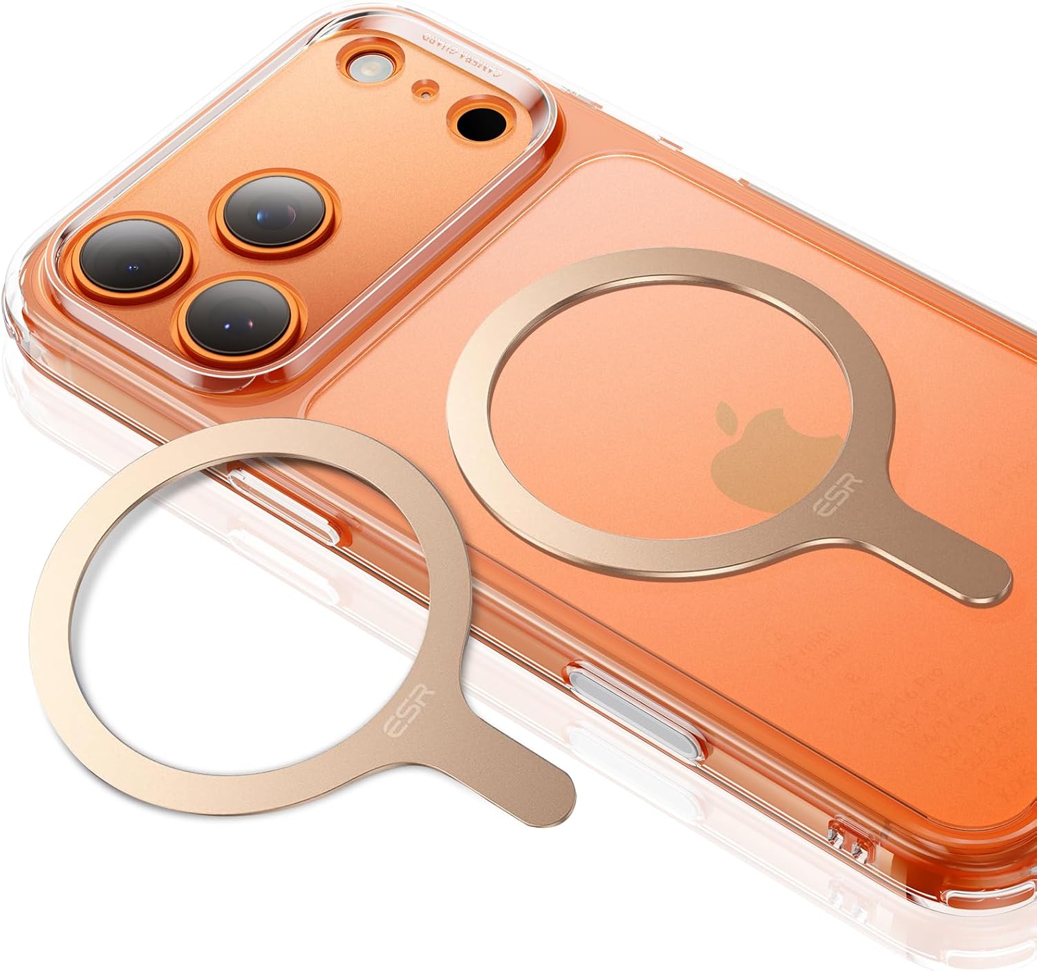 ESR for MagSafe Sticker, MagSafe Ring Magnet, 2 Pack Magnetic Metal Ring, Universal Wireless Charger Conversion Kit for iPhone 17/16/16e/15/14/13/12/11, Galaxy S24/S23/S22, Google, and More Titanium - 2 Pack