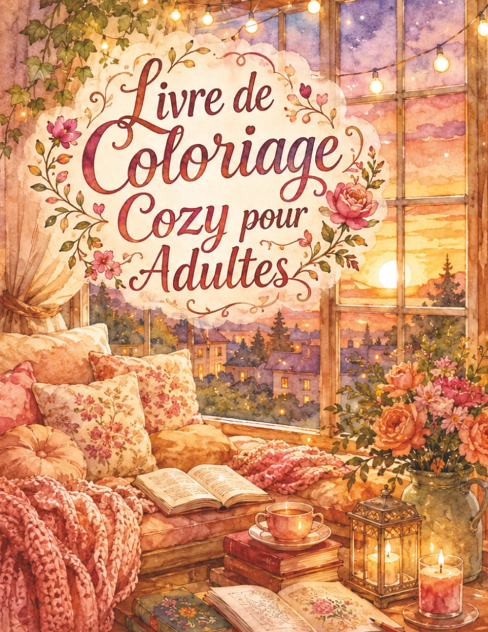 Livre de Coloriage Cozy pour Adultes: Dessins détaillés à colorier pour adultes avec salons chaleureux, chambres cocooning, coins thé et décorations apaisantes