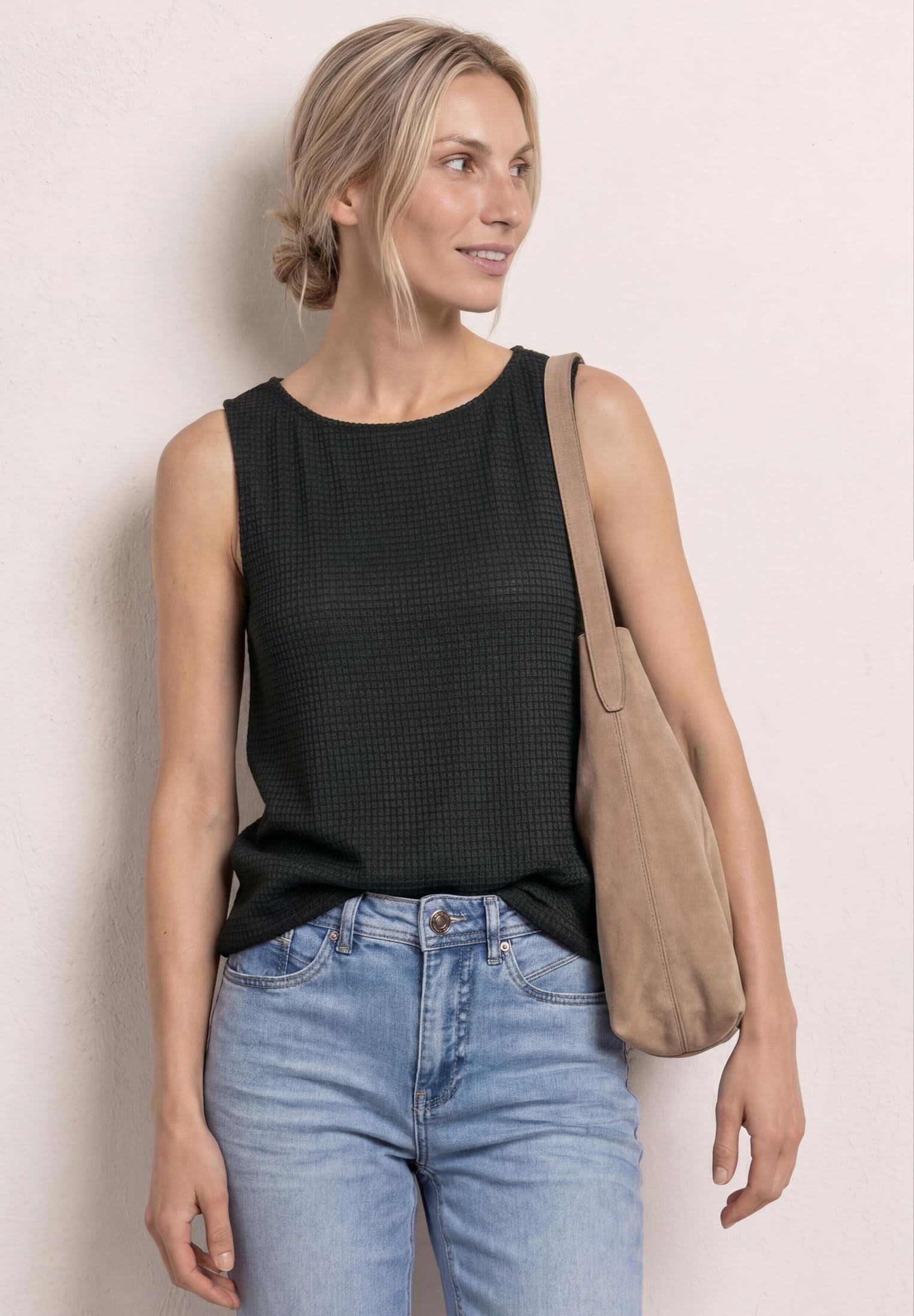 Street One 2-in-1 Mesh-Top mit U-Boot-Ausschnitt