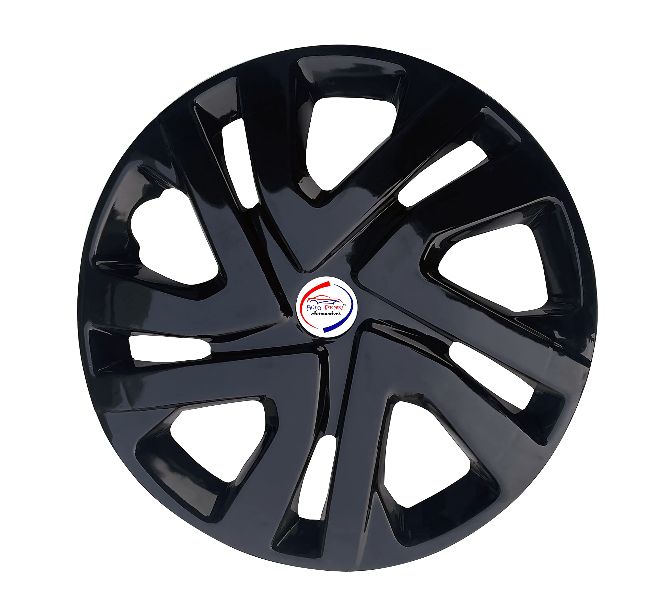 Auto Pearl - 13" inch | Set of 4 Pcs | Press Type Hubcap Wheel Cover Replacements for OEM Steel Wheels Polypropylene with Retention Ring |Compatible with Datsun Go Plus|Color: Full Black