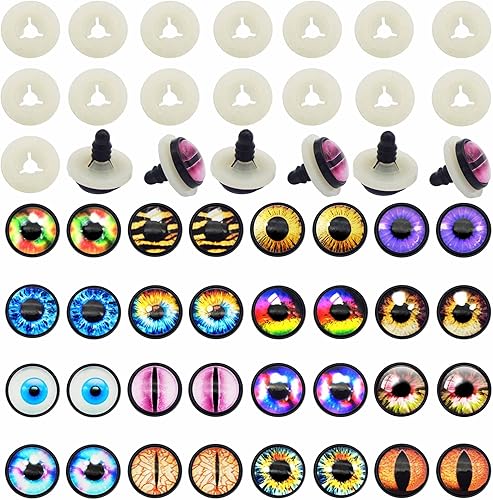 Miniatura 6 de 0394in 16 pares de ojos de seguridad para hacer muñecas de animales de peluche con arandela manualidades ojos de pupila oso de peluche amigurumi