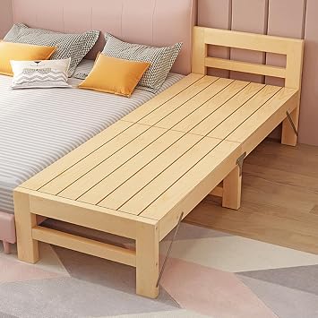 Folding Bed Used to Extend Bed Width, Portable Foldable Bed Easy to Move and Store, with Upgraded Hardware Support Sturdy & Safe for Adults, Kids,L200cm/79in,W70cm/27in