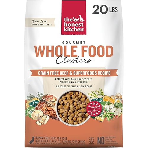 The Honest Kitchen Human Grade Whole Food Clusters Dry Dog Food - Grain Free Beef, 20 lb Bag