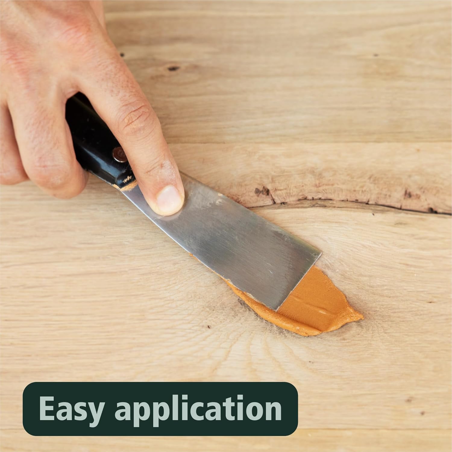 Rubio Monocoat Woodfiller Quick (Dark), 0.5 kg | Quick-Curing Wood Filler Putty for Interior Joinery & Patching Chipped Wood