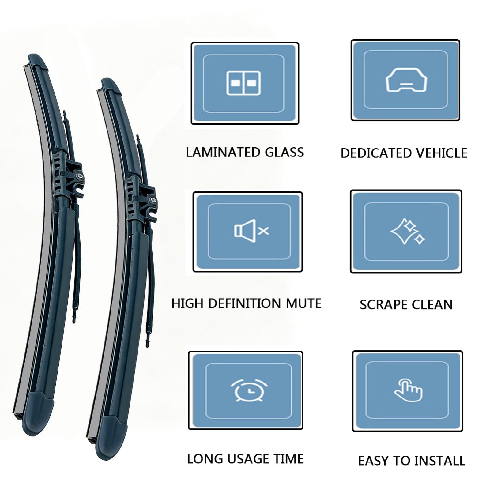 Tergicristalli per Citroen C4 Picasso 2013-2018 | Silenzioso Antiusura Silicone Senza Telaio Multifunzionale Spruzzo Tutte-Stagioni Perfetta Aderenza Facile Installazione
