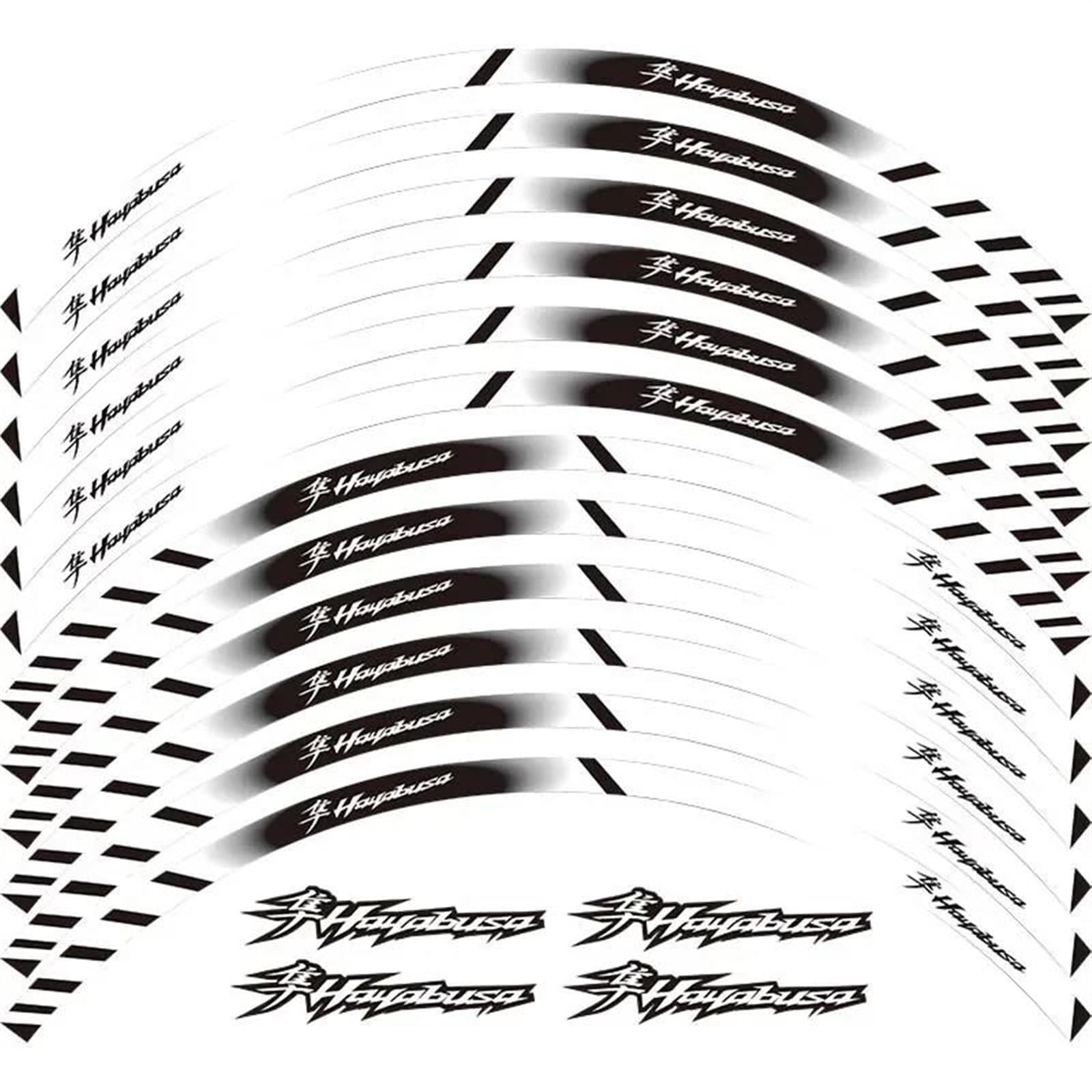 Motorcycle Wheel Stickers for Suzuki for Hayabusa GSXR 1300 Sports Edge Stripe Reflective Film(Color1)