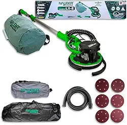 Lixadeira de Parede e Teto Elétrica Lx-e 850W 220v Nauber C/Aspirador Led Girafa Cor Verde e Preta 50/60Hz 2.300 PPS Profissional - 220V