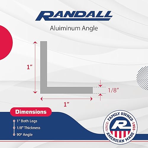 Miniatura 2 de 4 pies - 1" x 18" anodizado ángulo de aluminio 6063 aleación T-6 Temper
