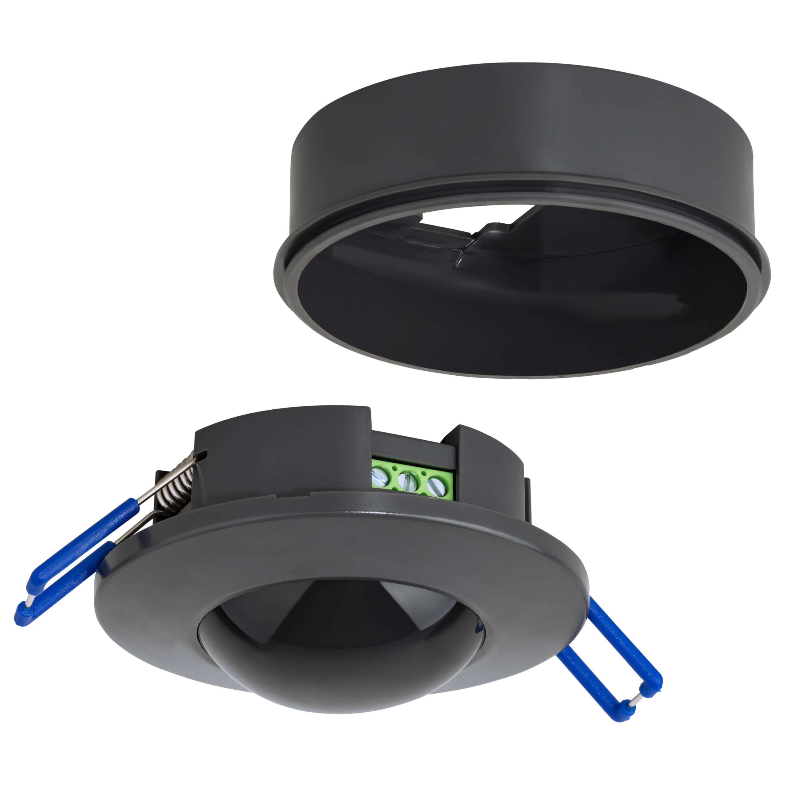 SEBSON Bewegungsmelder Innen 2er Set - Unterputz Aufputz Decken Montage, programmierbar, Reichweite 8m / 360°, Infrarot Sensor, LED geeignet, 3-Draht