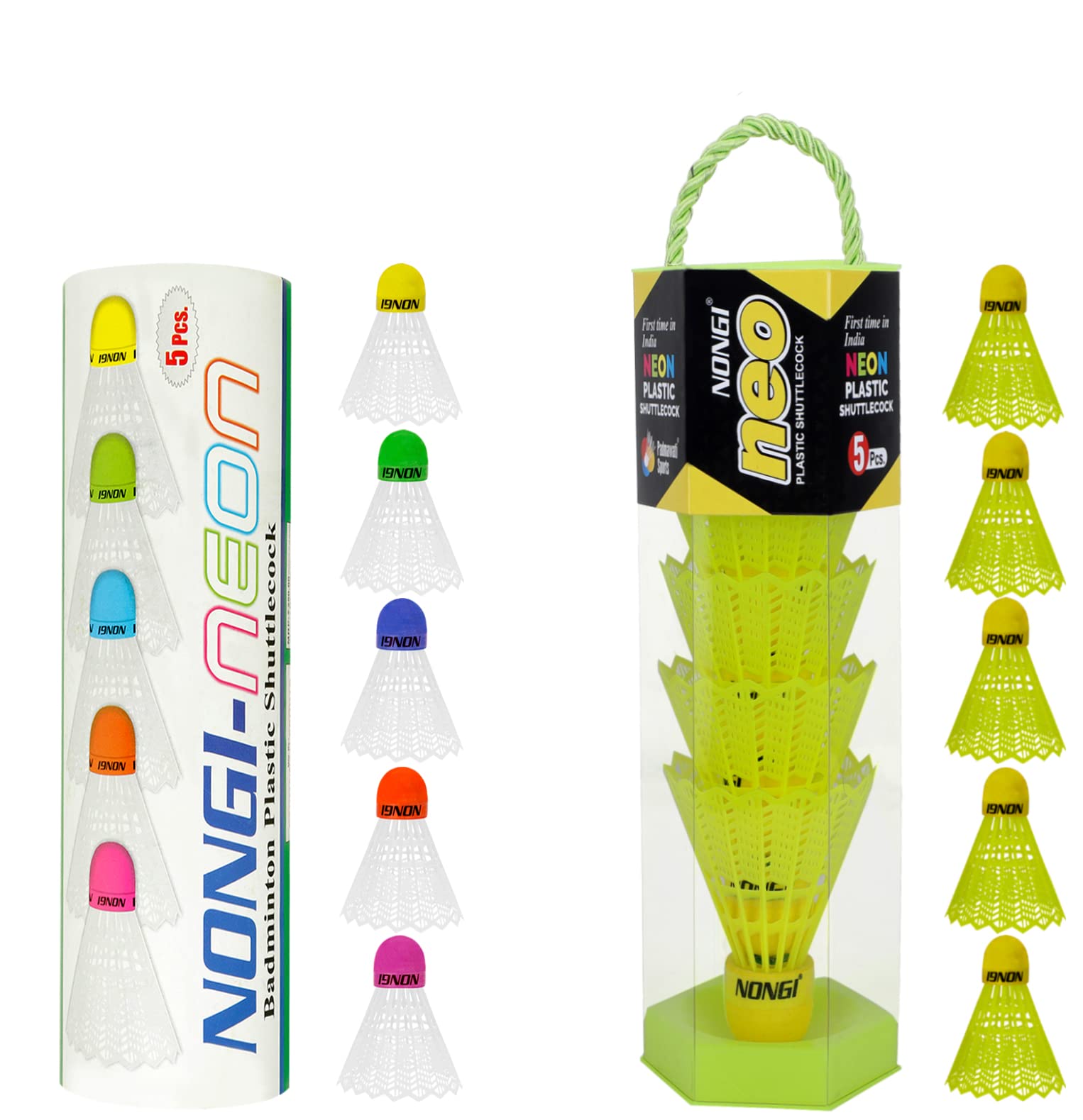 See full amazon price history chart for NONGI Badminton Plastic Shuttlecocks Combo for Indoor and Outdoor Sports, Pack of 10, 5 pcs Yellow Colored Cork Shuttlecockes (NEO) and 5pcs Multicolored Cork Shuttle (NEON), Speed Medium (77) NONGI Badminton Plastic Shuttlecocks Combo for Indoor and Outdoor Sports, Pack of 10, 5 pcs Yellow Colored Cork Shuttlecockes (NEO) and 5pcs Multicolored Cork Shuttle (NEON), Speed Medium (77) (B0B9JT7J76) Amazon Price History, Amazon Price Tracker