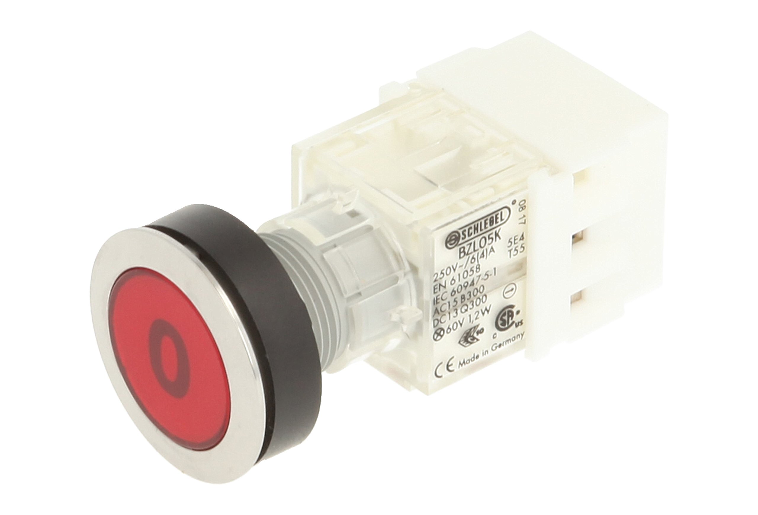 Club 23.000.582 Push Button – Button Cap Bezeichungs Child 0 Illuminated Momentary Contact Master 1 Opener and Screw On Connector 24 V LED Red (Pack of 2)