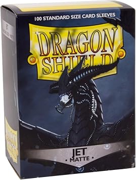 Dragon Shield | Standard Size Card Matte Sleeves | 100 CT - Smooth & Tough Premium TCG Sleeves | Compatible with Pokemon, Flesh & Blood, One Piece & Magic the Gathering | Jet Matte