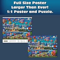 Vista 3 de Buffalo Games - Sapphire Select- Eric Dowdle - Balloon Spectacular - 1000 Piece Jigsaw Puzzle – Challenging & Fun – Blue Core Puzzle Board