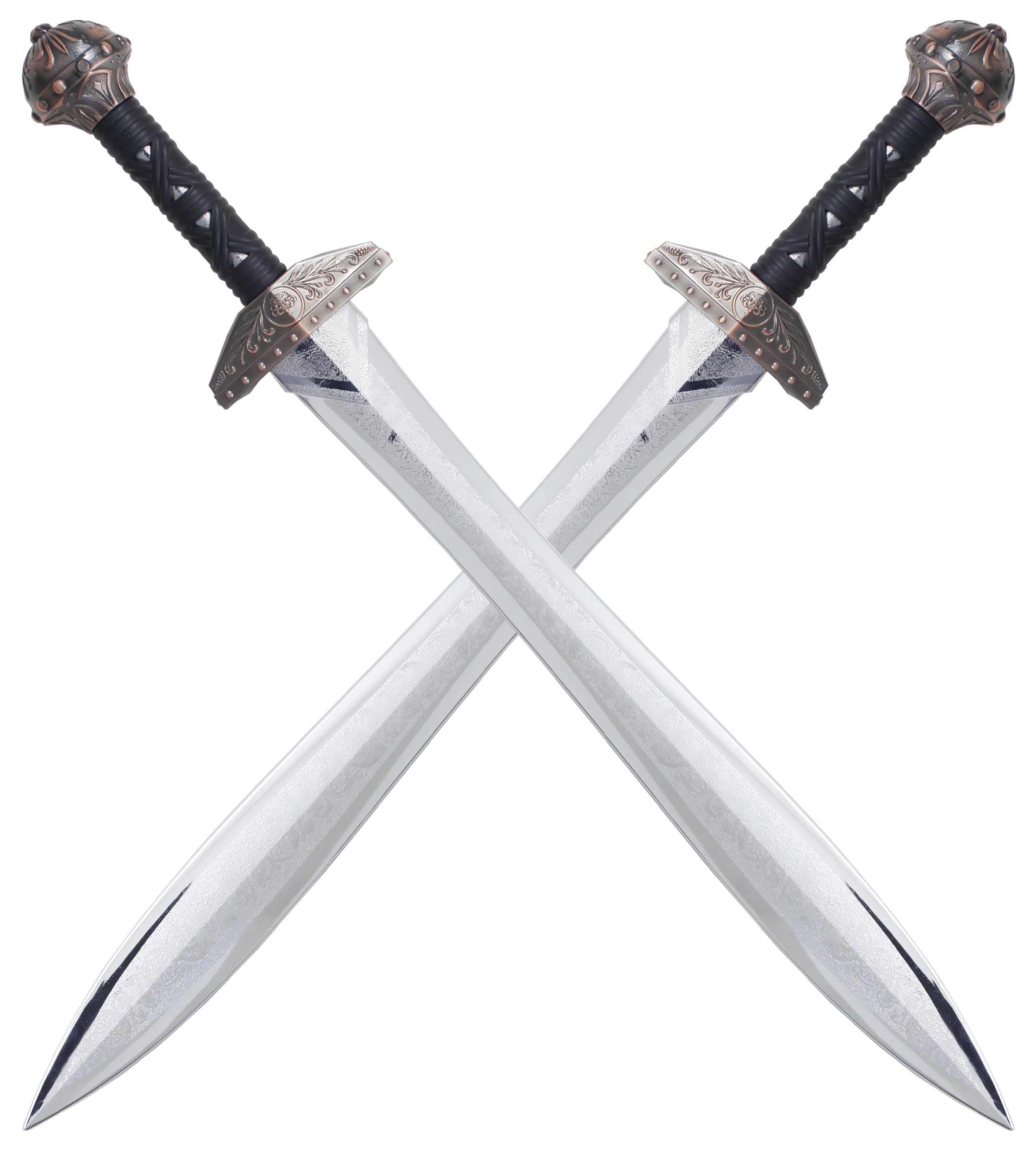 Pack De 2 épées En Plastique Polypro Pour Entraînement De Combat – Glaive Gladiateur Argenté, Solide Et Léger (84 Cm)