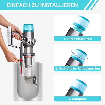 Cheerhom Dyson V11 için filtre, Dyson V11 V15 SV14 SV17 SV22 ile uyumlu, Dyson V11 için 1 adet Hepa filtre, Dyson V11 için 2'li vakum filtresi, Dyson V11 elektrikli süpürge için Torque Drive filtresi, yeşil