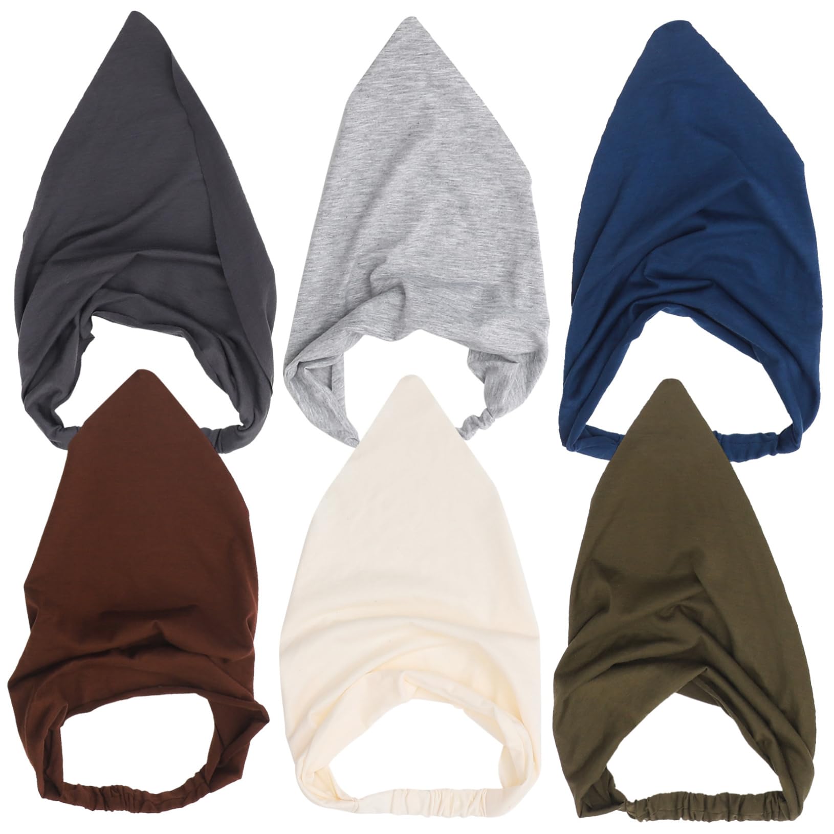 ifundom 1 Juego Pañuelo Elástico Para Cabello Bandana Bohemia Antideslizante Accesorios De Pelo Para Mujeres Y Niñas Oscuro 6 Piezas