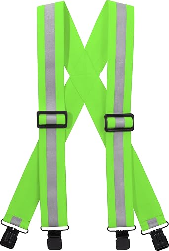 Reflective Suspenders-Neon Green
