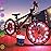 TINANA 2 Tire Pack LED Bike Wheel Lights Ultra Bright Waterproof Bicycle Spoke Lights Cycling Decoration Safety Warning Tire Strip Light for Kids Adults Night Riding (red 2pack)