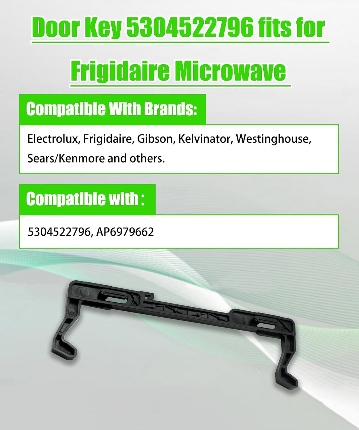5304522796 Microwave Door Latch Fits for Frigidaire, Electrolux, Gibson, Kelvinator, Westinghouse,Sears/Kenmore and Others Microwaves,Replace Ap6979662