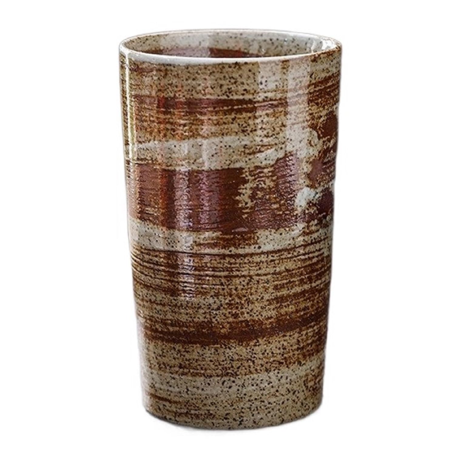Bafnsiji Wabi-Sabi Ceramic Tumbler, Rustic Handmade Coffee & Tea Cup