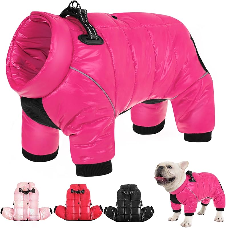 Casaco Impermeável de Inverno para Cães AOFITEE com Forro de Fleece, Capuz?